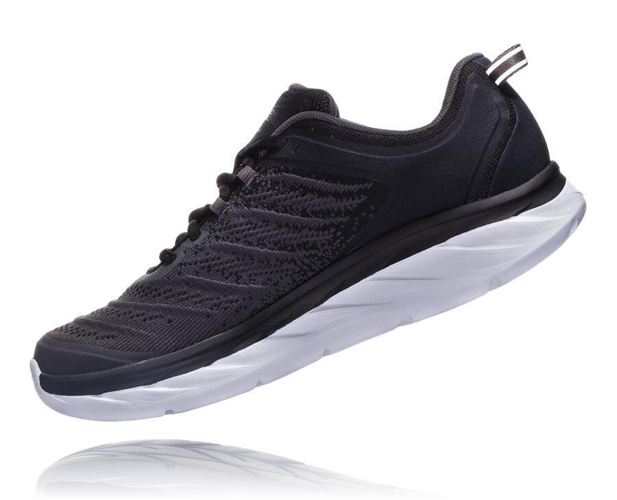 Hoka Australia One One Akasa - Womens Running Shoes Black/White - SCTEA-1824